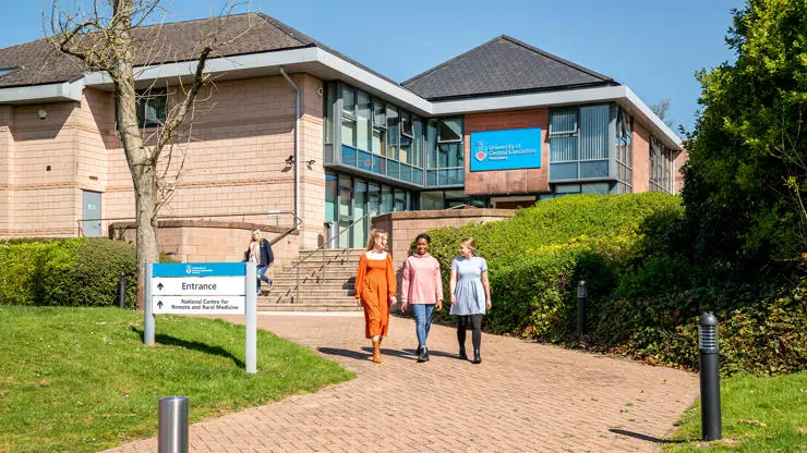 Students walking outside our John Fyfe Building